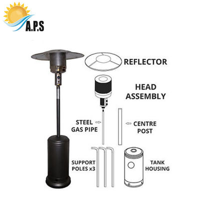 Commercial Gas Garden Heater Stainless Steel Flame Gas Heater Stainless Steel Flame Gas Heater