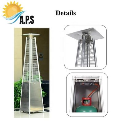 Pyramid Outdoor Gas Patio Heater Pyramid Glass Tube Patio Heater 13kw Outdoor Patio Heater Pyramid Gas Flame heater