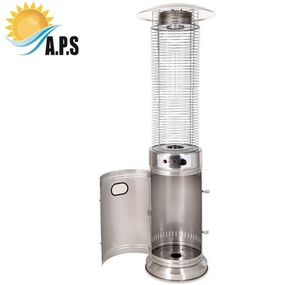 Round Flame Gas Patio Heater Round Gas Flame Patio Heater Glass Tube Patio Flame Heater 13KW Tube Outdoor Heater