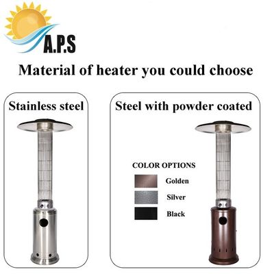 Round Flame Gas Patio Heater Round Gas Flame Patio Heater Glass Tube Patio Flame Heater 13KW Tube Outdoor Heater