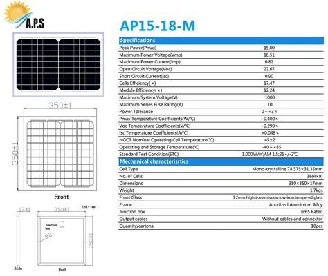 Good Quality Hot Sale Garden Light, Camera Use Mono-Crystalline 36cells  5W,10W,15W 18V Solar Panel Kit