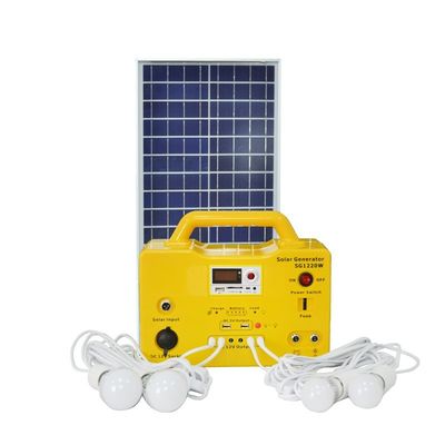 Home And Outdoor Phone Power Charging FM Radio MP3 Player 20W Solar Power Bank Charger , Solar Lighting Kit SG1220