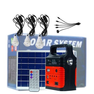 Portable Lithium Ion Battery Solar Energy System 10w 6v All In One Solar Power Generator With MP3& FM Radio SL0610
