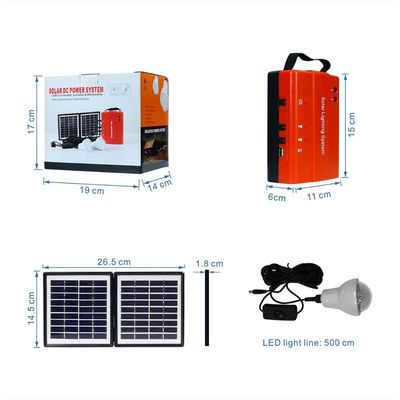 Mini Solar Panel Kits With Led Energy Saving Light For Home Grid System SL051.7X2