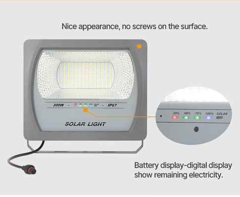 High Lumen Bridgelux 300W Solar Light IP66 Waterproof Solar Flood Light  Solar Courtyard Lamp SFLD