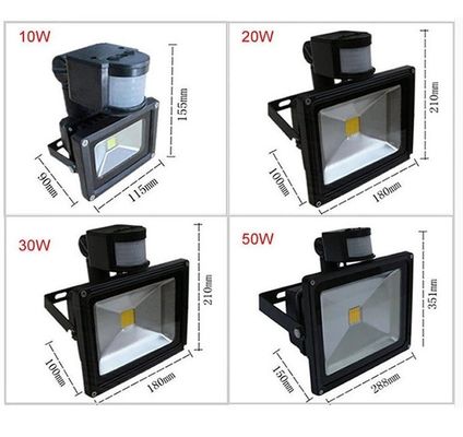 PIR Sensor/Motion Sensor Waterproof IP65 10w 20w 30w 50w Outdoor Aluminium Solar Led Flood Light SFLE