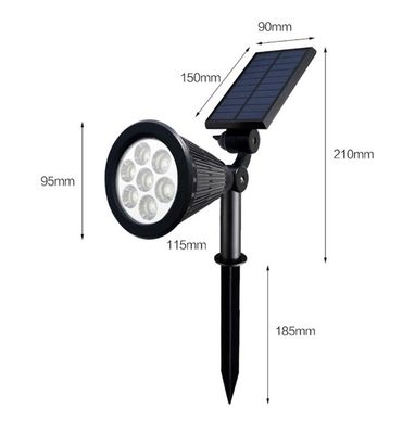 Waterproof IP65 Outdoor 7LED  Solar Spike Light Solar Lawn Lamp Solar Path Lamp Solar Spotlight