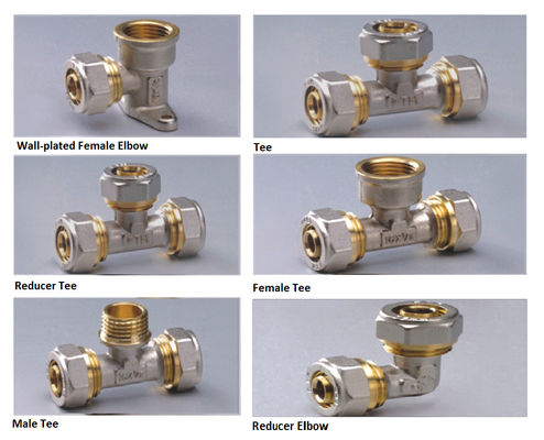 Compression Fitting and Pressing Fitting for PE-AL-PE, PE-AL-PEX, PEX-AL-PEX PERT-AL-PERT