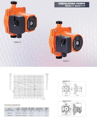 3-Speed Control To Change The Speed Domestic High Pressure Water Booster Pump, Silent Pump 75W, 115W, 165W RS20/11