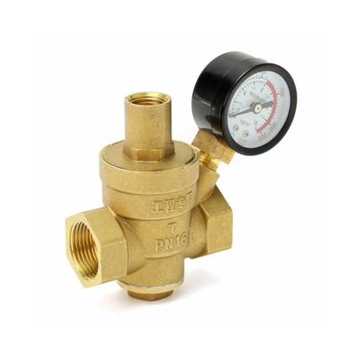 Adjustable Brass Pressure Reducing Valve, Pressure Relief Valve, With Gauge Muffler Valve, Relief Valve