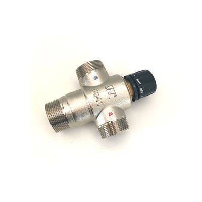 DN32 DN40 Brass Water Thermostatic Mixing Valve,3 Way Thermostatic Mixing Valve  Thermostatic Shower Mixer Valve