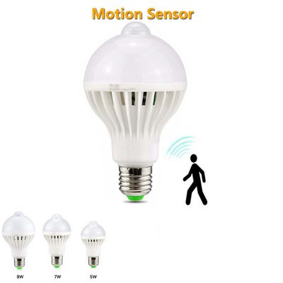 Motion Sensor LED,Microwave Sensor, Sound Sensor ,Light Sensor, Radar Sensor,Automatic On/Off LED Bulb  LED A Lamp 8W 9W