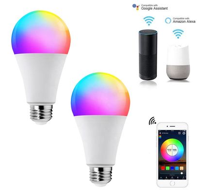 Alexa And Google Home Amazon Hot Sale OEM ODM Led Bulbs Wholesale Wifi Light Bulb 9W WiFi Smart LED Bulb Lights RGB Lamp