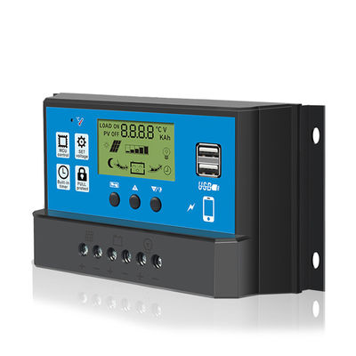 12v 24v  10A 20A 30A 40A 50A 60A LCD PWM Solar Controller Solar Charger Solar Regulator With Dual USB Port