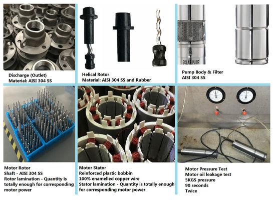 3 Inch 4 Inch Helical Rotor Solar Submersible Pump With Mppt Controller Automatic Solar Brushless DC Submersible Pump