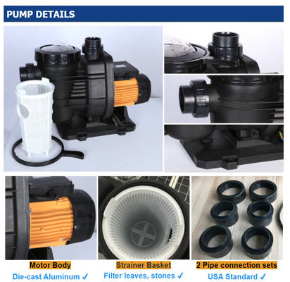 500W, 900W,1200W Solar DC Swimming Pool Pump With MPPT Controller