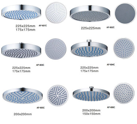 ABS Plastic 9inch Round Chrome Plated Rainfall Spray Shower Head Bathroom Top Head Shower,Ceiling Overhead Shower Head
