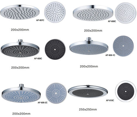 ABS Plastic 9inch Round Chrome Plated Rainfall Spray Shower Head Bathroom Top Head Shower,Ceiling Overhead Shower Head
