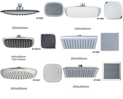 200MM X200MM Plastic ABS Square  Rainfall  Shower Head  With Brass Ball Joint,Luxury Bathroom Ceiling Shower