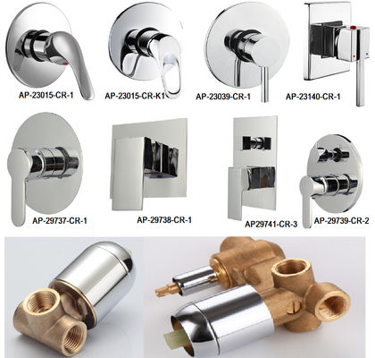 Wall Mount Trim Brass Bath Shower Faucet, Concealed Valves,Diverter 2/3 Way Shower Mixer Valves,Concealed Shower Sets.