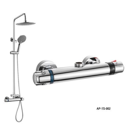 Thermostatic Shower Set,Wall Mounted Bath Shower Mixer Thermostatic Bath Shower Faucet With Diverter